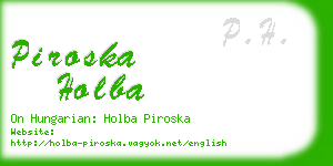 piroska holba business card